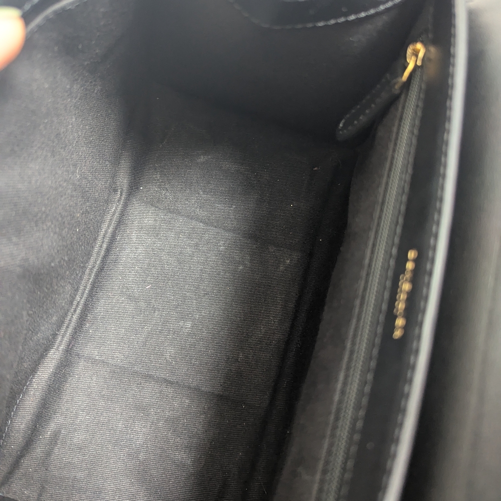 DeMellier Midi Montreal Black Leather Top Handle Bag with Gold Hardware - Picture 14 of 16